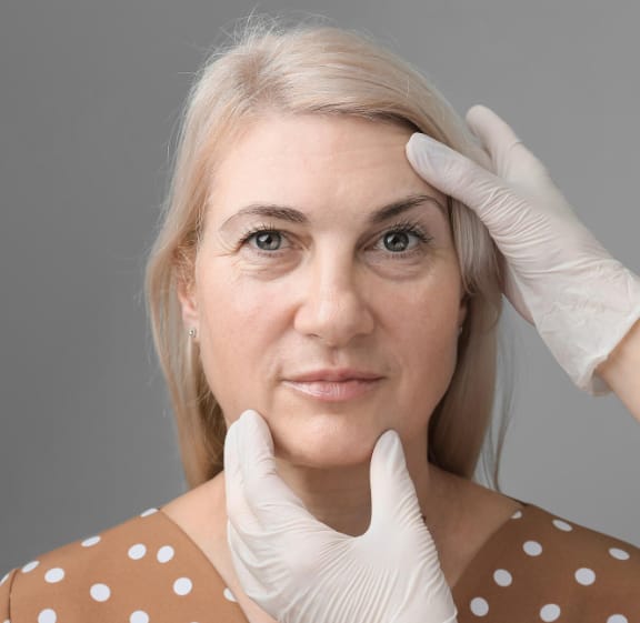 Woman during a consultation focused on the brow area